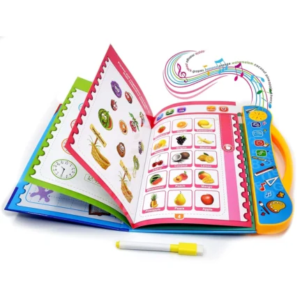 Intelligence Study English Learning Book for Kids with Sound & Music – Educational Preschool Study Book for Letters, Words and Reading Book