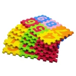 Mini Puzzle EVA Foam Mat – 36 Pcs Interlocking Alphabet & Number Tiles for Kids, 3x3 Inch Educational Play Mat Activity Toys