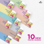 Pidilite Fevicryl Acrylic Colours Pastel Kit – 10 Shades x 15ml | Rich Pigment DIY Paint Set for Canvas, Wood, Leather, Metal & More | Multi-Surface, Non-Cracking, Multicolour Paints Painting Materials