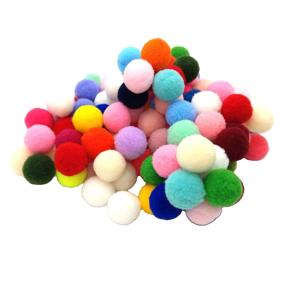 Pom Pom Ball – Round Fluffy Soft Multicolour Balls for Art & Craft, DIY Decoration & School Projects | Assorted Craft Pack for Kids & Hobbyists Art and Craft