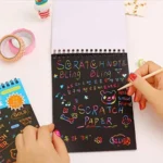 Rainbow Scratch Art Magic Note Pad – Creative Scratch Paper Drawing Kit for Kids | Colorful Doodle Notepad with Stylus for Fun Art, Learning & Gifting Art and Craft
