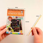 Rainbow Scratch Art Magic Note Pad – Creative Scratch Paper Drawing Kit for Kids | Colorful Doodle Notepad with Stylus for Fun Art, Learning & Gifting Art and Craft