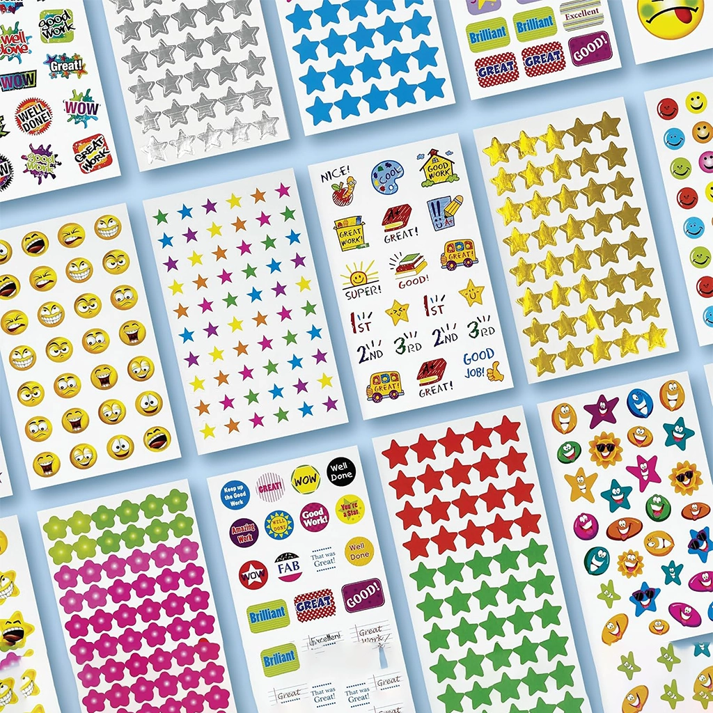 Self-Adhesive Sticker Sheet for Art & Craft – Decorative Stickers for Kids Activities, DIY Projects, Scrapbooking and Decoration Art and Craft