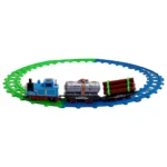 Thomas Cartoon Train Toy Set – 11 Pieces Railway Track Playset for Kids | Battery Operated Engine with Track | Educational & Fun Train Toy for Boys & Girls Action & RC Toys