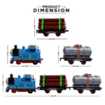 Thomas Cartoon Train Toy Set – 11 Pieces Railway Track Playset for Kids | Battery Operated Engine with Track | Educational & Fun Train Toy for Boys & Girls Action & RC Toys