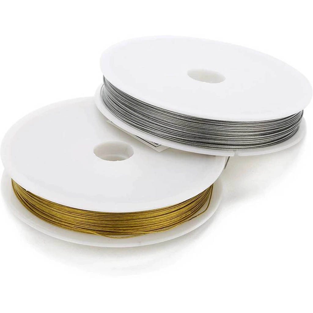 Tiger Tail Beading Wire – 50 Meters (164 Feet) Long, 0.3mm Flexible Stainless Steel Wire for DIY Jewelry Making, Beading, Crafting & Accessories Art and Craft