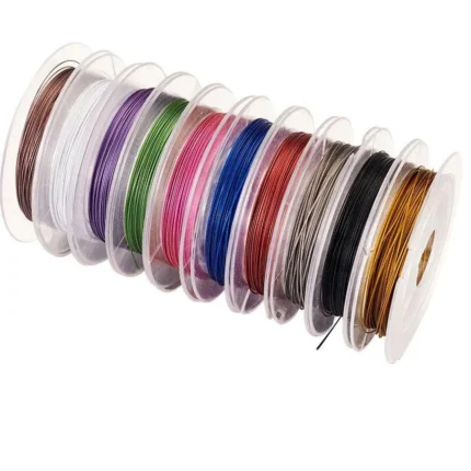 Tiger Tail Beading Wire – 50 Meters (164 Feet) Long, 0.3mm Flexible Stainless Steel Wire for DIY Jewelry Making, Beading, Crafting & Accessories Art and Craft