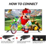 4K Ultra HD TV Video Game Console Stick with Dual 2.4G Wireless Controllers | 10,000+ Built-in Classic Retro Games | 64GB Mini HDMI Gaming Console – GB, GBA, GBC, SFC, FC, MD Emulators Action & RC Toys