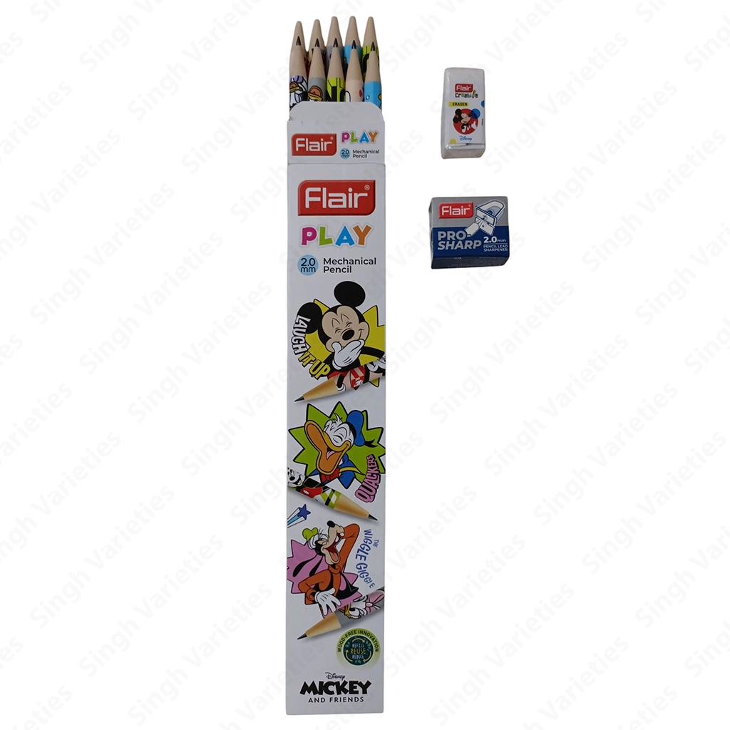 Flair Mickey & Friends Play 2.0mm Mechanical Pen Pencil | Precision & Comfort for Smooth Writing & Drawing Stationery