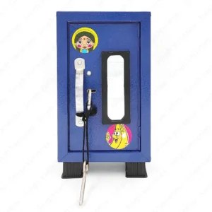 Cute Almirah Style Coin Box Piggy Bank Gullak for Kids – Multicolor Mini Locker with 2 Keys & 3 Storage Sections