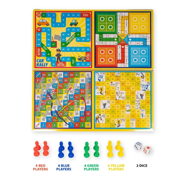 Ratnas 5 in 1 Original Business Senior Board Game with Plastic Coins – Classic Strategy & Fun Party Game for Kids and Family (1232) - Image 6