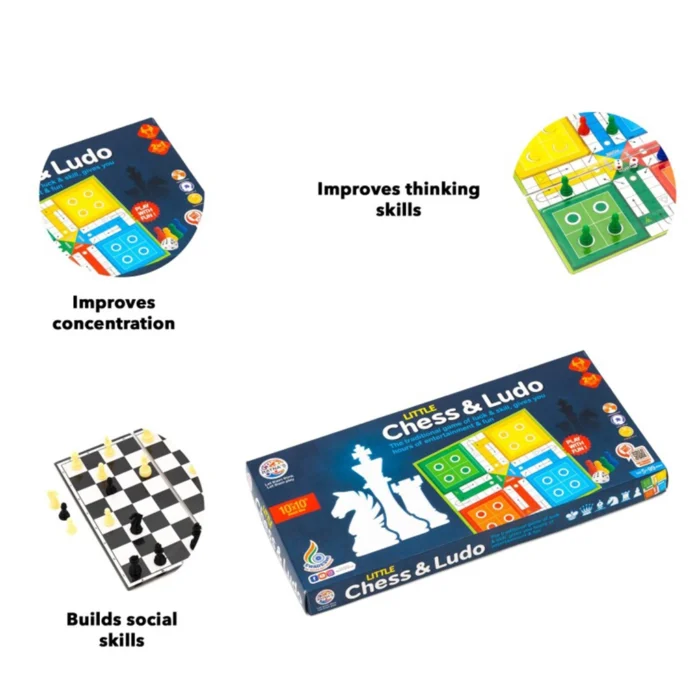 Ratnas Little 2 in 1 Classic Strategy Game – Chess and Ludo for Kids and Family Fun - Image 4