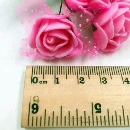 Artificial Mini Foam Rose Flower Heads – Multicolour DIY Craft Flowers for Decoration, Bouquets, Scrapbooking & Events Art and Craft