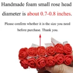 Artificial Mini Foam Rose Flower Heads – Multicolour DIY Craft Flowers for Decoration, Bouquets, Scrapbooking & Events Art and Craft