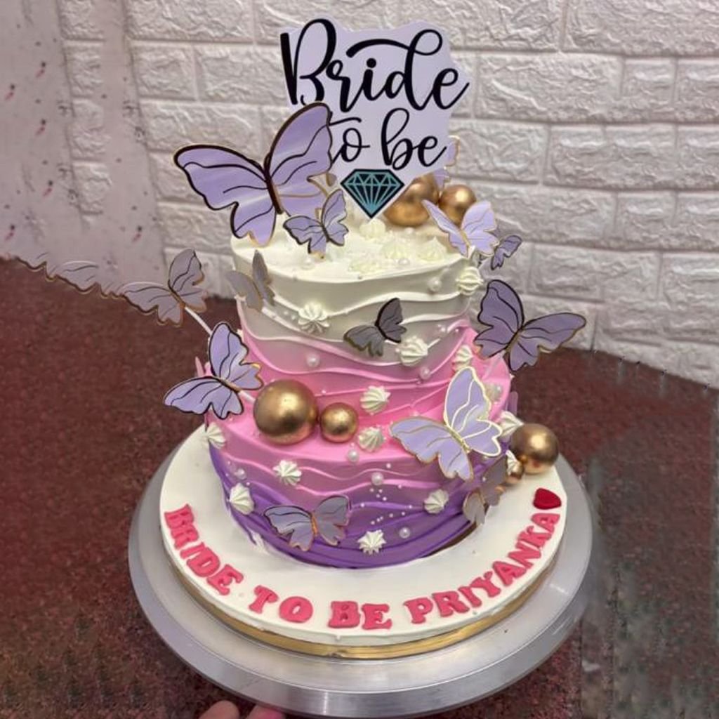 Delicious Fresh Cream Cake – Bride to Be Cake