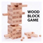 Jenga Wooden Tumbling Tower Game – 51 Blocks with 4 Dice | Classic Family Building Block Game for Kids & Adults Building & Educational