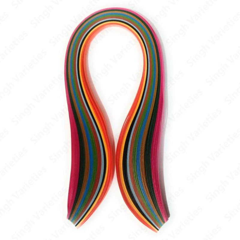 Quilling Paper Strips – 3mm/ 5mm/ 7mm/ 10mm/ 15mm Width Multicolour Craft Paper for DIY Art & Craft Projects (Pack of 100 pcs Strip) Art and Craft