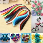 Quilling Paper Strips – 3mm/ 5mm/ 7mm/ 10mm/ 15mm Width Multicolour Craft Paper for DIY Art & Craft Projects (Pack of 100 pcs Strip) Art and Craft