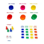 Ratnas 5 in 1 Original Business Senior Board Game with Plastic Coins – Classic Strategy & Fun Party Game for Kids and Family (1232) Board & Card Games