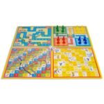 Ratnas Little 5 in 1 Classic Strategy Board Game with Notes – Business & Family Fun Game Set for Kids Board & Card Games