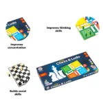 Ratnas Little 2 in 1 Classic Strategy Game – Chess and Ludo for Kids and Family Fun Board & Card Games