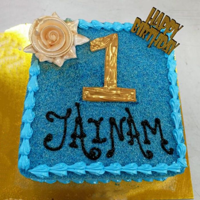 Delicious Fresh Cream Cake – First Birthday Cake - Image 1