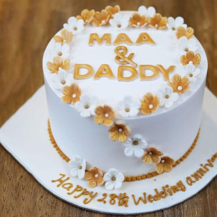Delicious Fresh Cream Cake – Wedding Anniversary Cake - Image 1