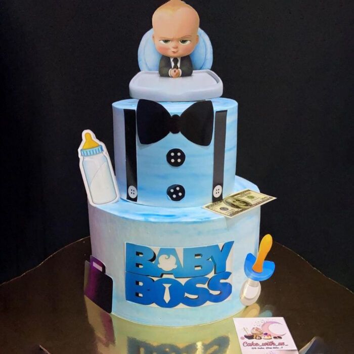 Delicious Fresh Cream Cake – Boss Baby Birthday Celebration - Image 1