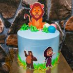 Delicious Fresh Cream Cake – Masha and the Bear Theme Cake