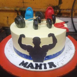 Delicious Fresh Cream Cake – Bodybuilder Themed Fondant Cake