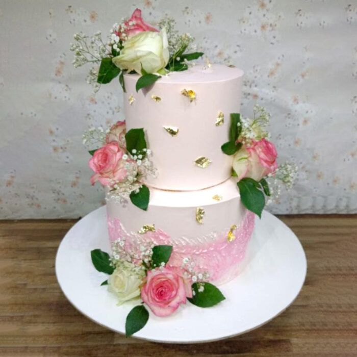 Delicious Fresh Cream Cake – Two-Tiered Celebration Cake - Image 1