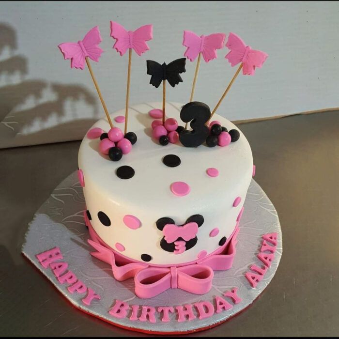Delicious Fresh Cream Cake – Minnie Mouse Birthday Cake - Image 1