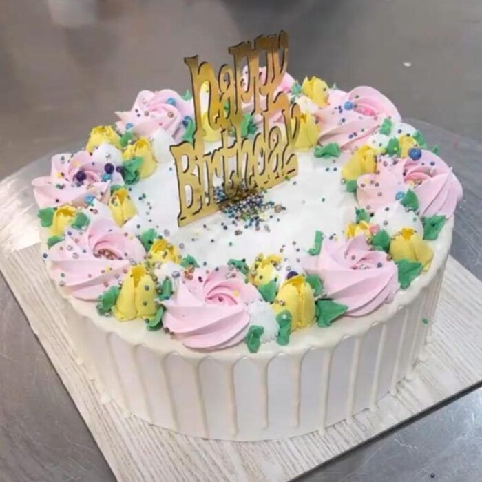 Delicious Fresh Cream Cake – Buttercream Birthday Cake - Image 1
