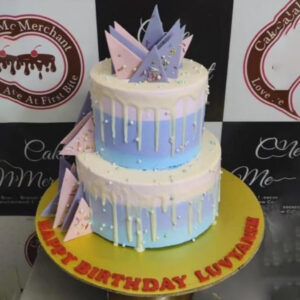 Delicious Fresh Cream Cake – Two-Tiered Happy Birthday Cake Luvtan