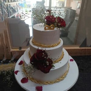 Delicious Fresh Cream Cake – Ring Ceremony Round 3 Tier