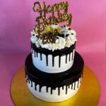 Delicious Fresh Cream Cake – Two-Tiered Happy Birthday Cake