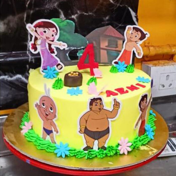 Delicious Fresh Cream Cake – Chhota Bheem Theme Cake - Image 1