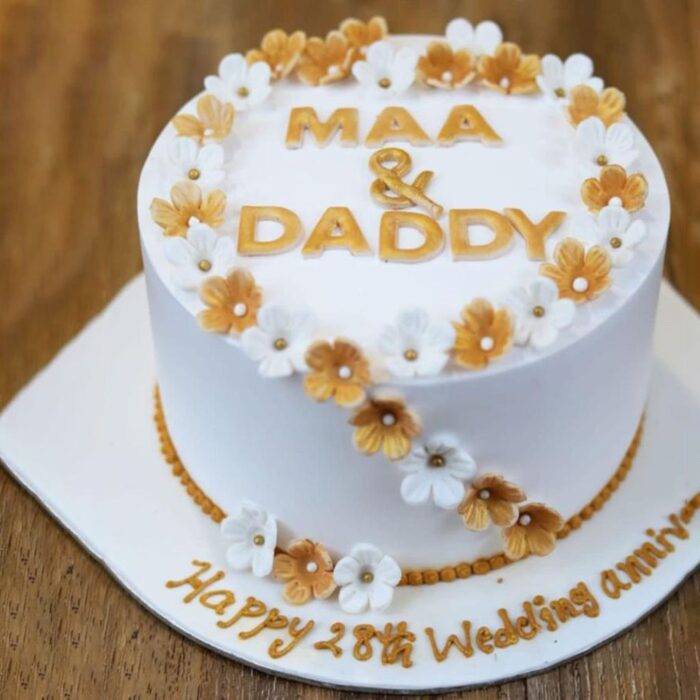 Delicious Fresh Cream Cake – Wedding Anniversary Cake - Image 1