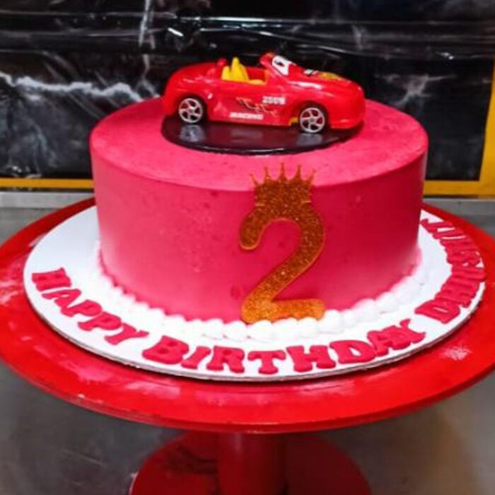 Delicious Fresh Cream Cake – Car Birthday Cake - Image 1