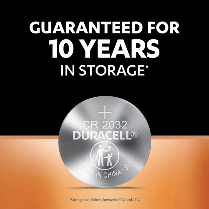 Duracell Specialty CR2032 Lithium Coin Battery 3V – Long Lasting Power for Watches, Remotes & Devices - Image 3