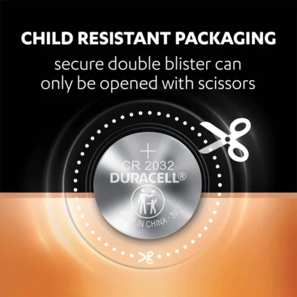 Duracell Specialty CR2032 Lithium Coin Battery 3V – Long Lasting Power for Watches, Remotes & Devices Battery