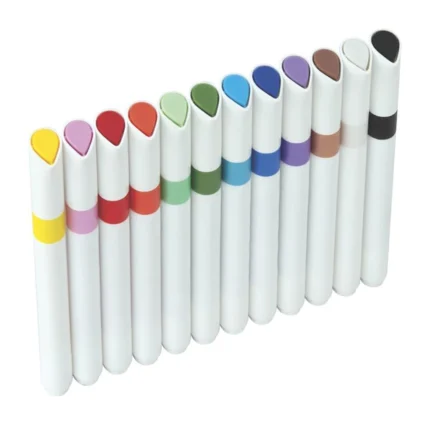 Flair Creative Acrylic Paint Marker Set – 12 Vibrant Shades for Art, DIY, Craft, Rock, Glass & Fabric Art and Craft