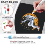 Flair Creative Acrylic Paint Marker Set – 12 Vibrant Shades for Art, DIY, Craft, Rock, Glass & Fabric Art and Craft