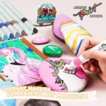 Flair Creative Acrylic Paint Marker Set – 12 Vibrant Shades for Art, DIY, Craft, Rock, Glass & Fabric Art and Craft