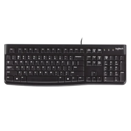 Logitech K120 Wired Keyboard – Comfortable, Durable, Spill-Resistant Design for Home, Office & Laptop Use Computers Accessories