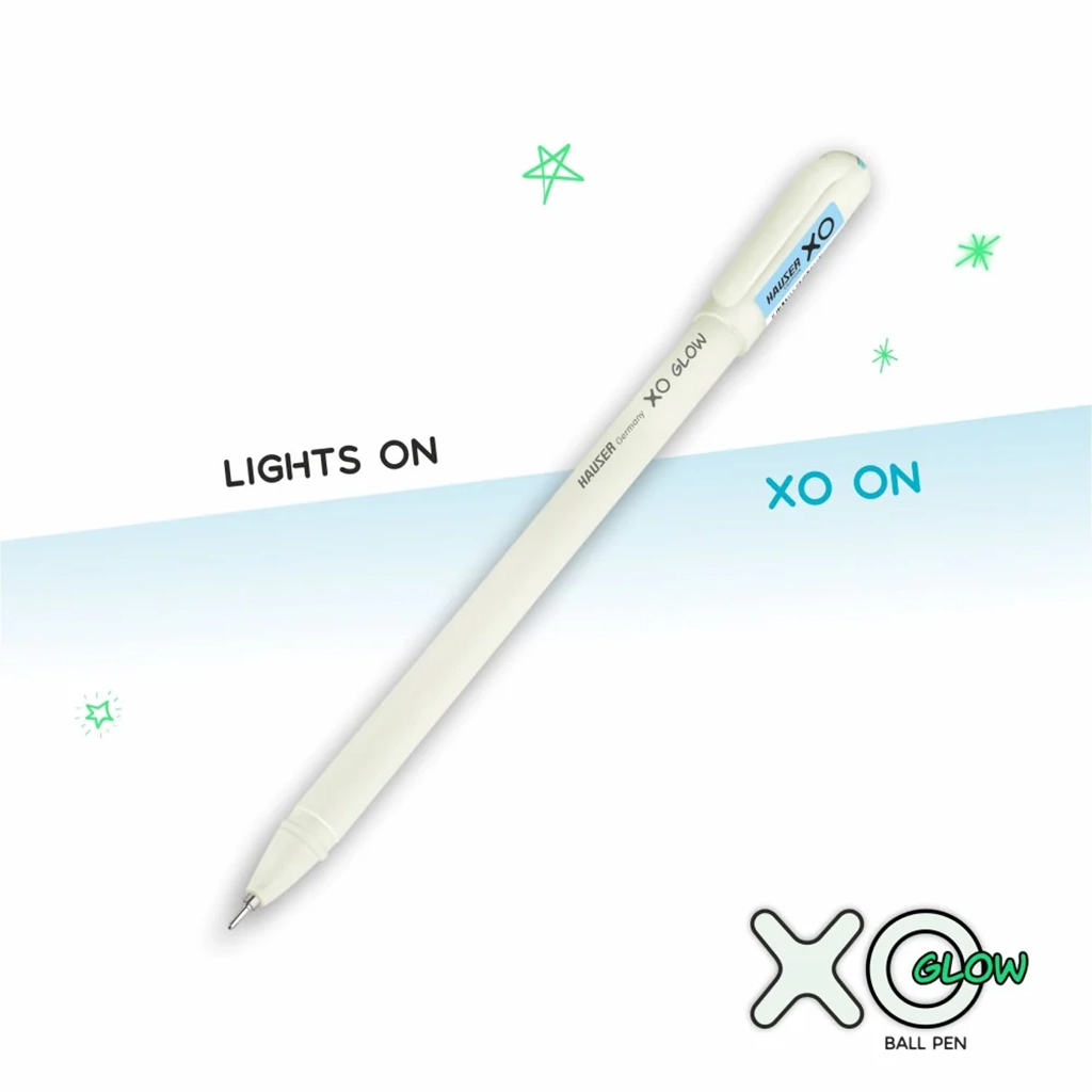 Hauser XO Glow Ball Pen-3 Hauser XO Glow Ball Pen – Smooth Writing, Bright Ink, Comfortable Grip, Stylish Glow Body (Pack of 1) - Image 3
