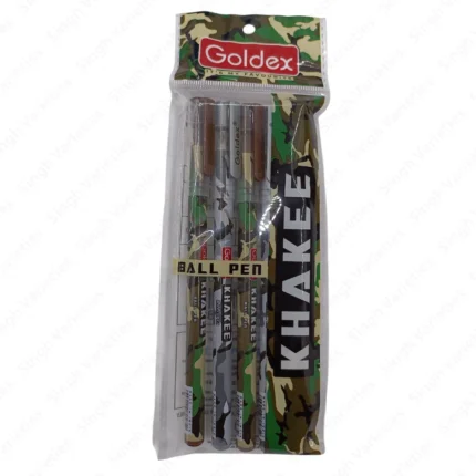 Goldex Khakee Ball Pen for Smooth Writing – Comfortable Grip, Long-Lasting Ink, Everyday Use Pen Pack Ball Pen