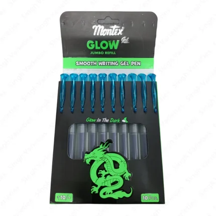 Montex Glow Gel Pen for Smooth Writing – Bright Ink, Comfortable Grip, Stylish Glow Body for Daily Use Gel Pen (Roller)