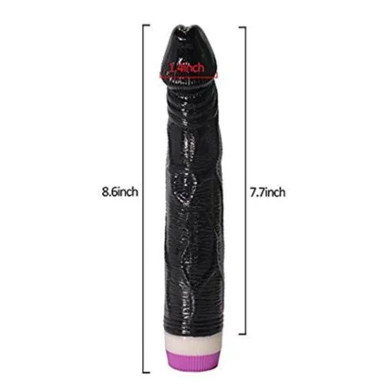 Silicone 8.7” Personal Dildo Massager for Women | G-Spot Ergonomic Vibrating Wellness Tool (Black) Health & Personal Care