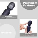 Body Massager for Men & Women | Handheld Waterproof Personal Vibrator for Full Body Relief (Pack of 1) - Image 2